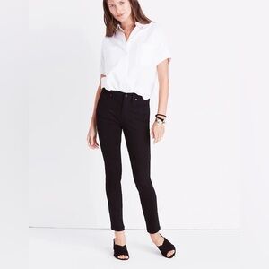 Madewell 9" Mid-Rise Skinny Jeans in ISKO Stay Black™